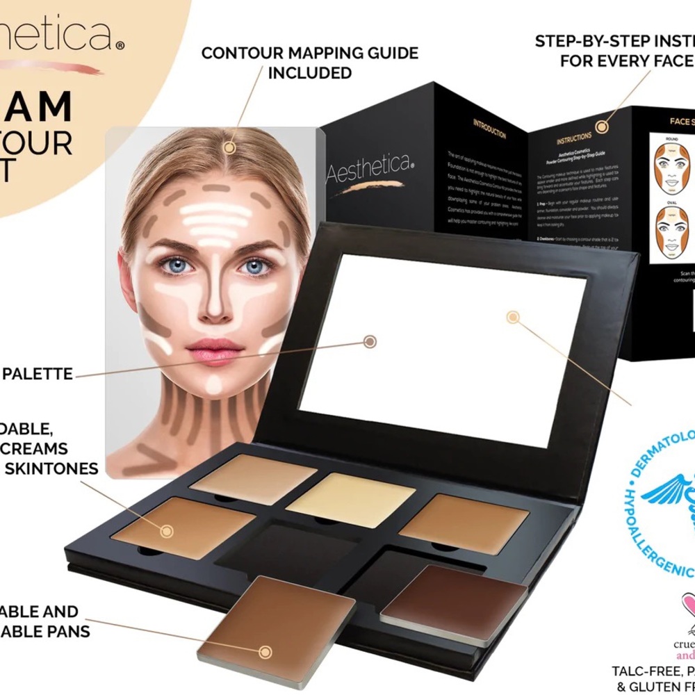 New Aesthetica Contour Series Cream palette kit NIB